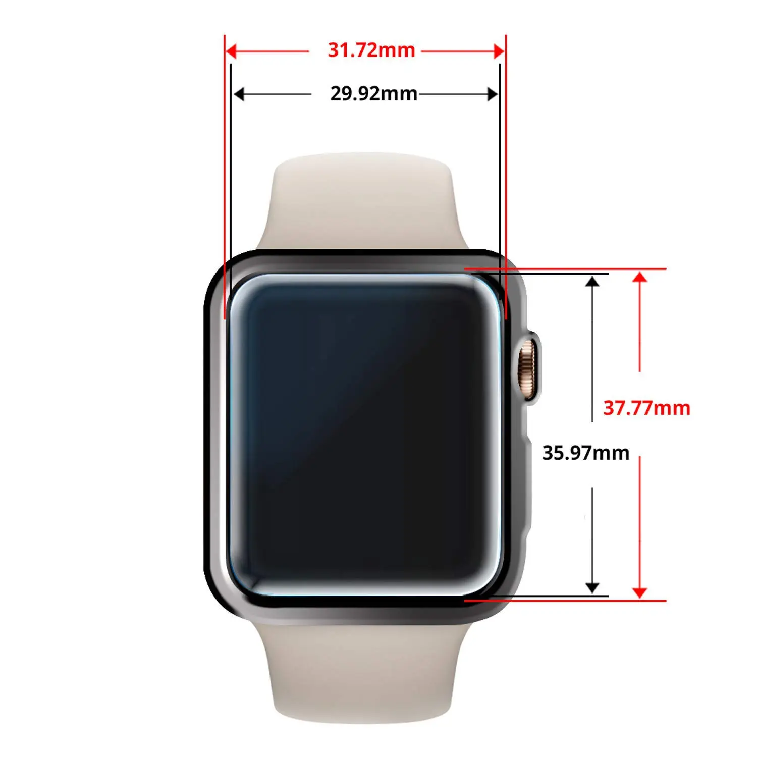 ฟิล์มกระจกนิรภัย Whitestone Dome Glass - Apple Watch Series 6/SE/5/4 (44mm) - เซตฟิล์ม2แผ่น + เครื่องอบ UV