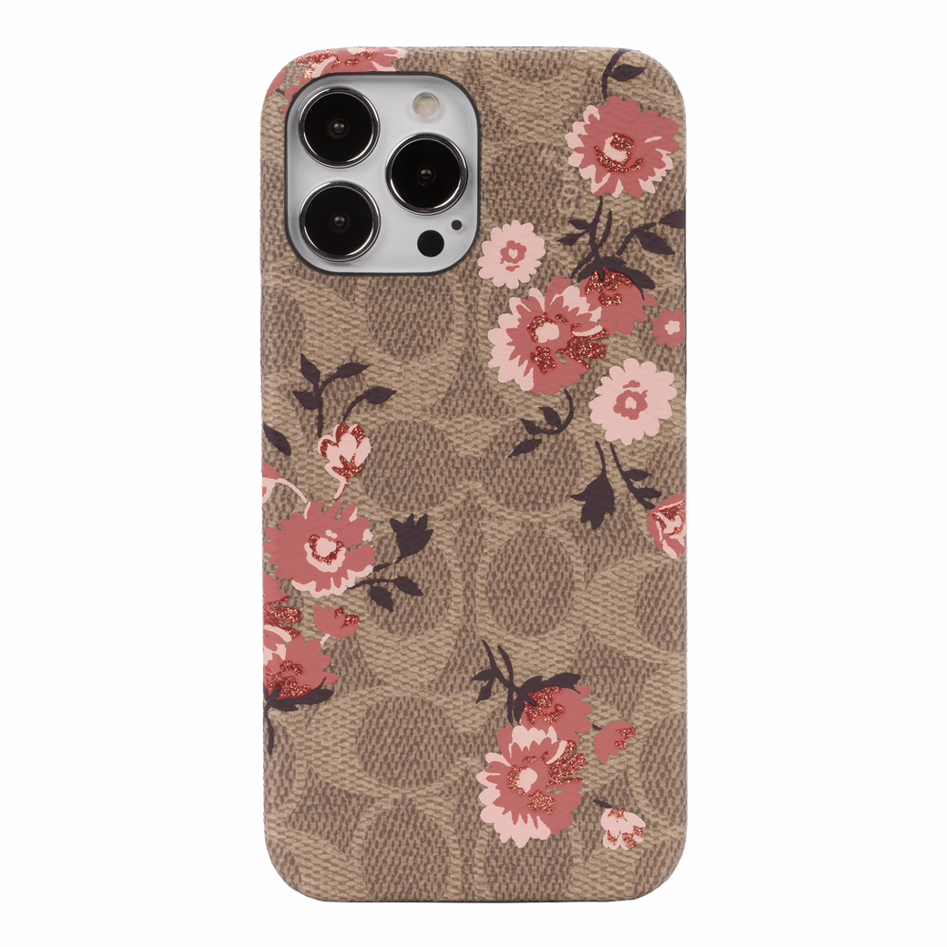 เคส Coach รุ่น Slim Wrap - iPhone 13 Pro Max - Prairie Rose Signature C Khaki