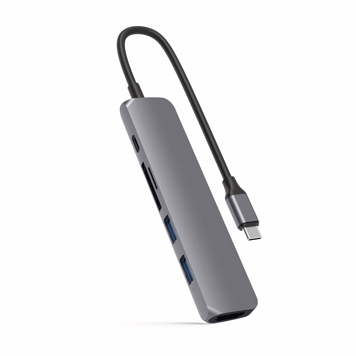 อุปกรณ์เชื่อมต่อ Hyper รุ่น Hyperdrive Bar 6-in-1 USB-C Hub - สีเทา