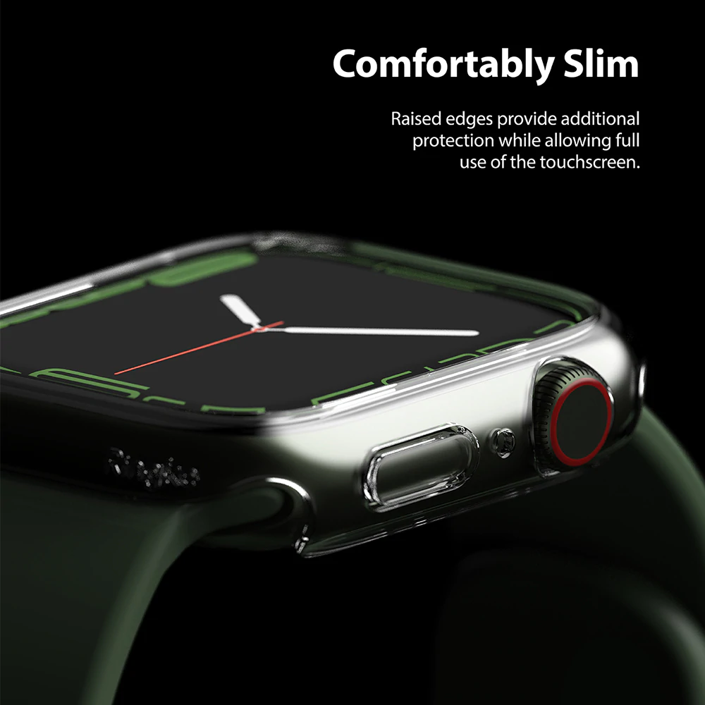 เคส Ringke รุ่น Slim - Apple Watch Series 7/8/9 (41mm) - สี Clear + Matte Black (แพ็ค 2 ชิ้น)