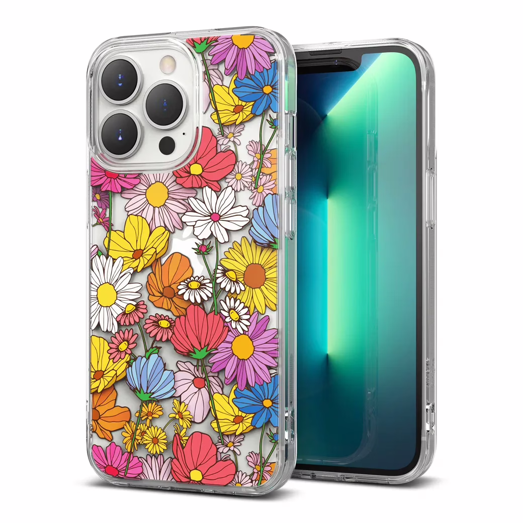 เคส Ringke รุ่น Fusion Design - iPhone 13 Pro - ลาย Vivid Flowers