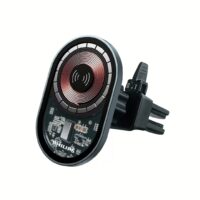 แท่นชาร์จไร้สายติดช่องแอร์ในรถ Philips รุ่น Wireless Car Charger 15W - สี Black
