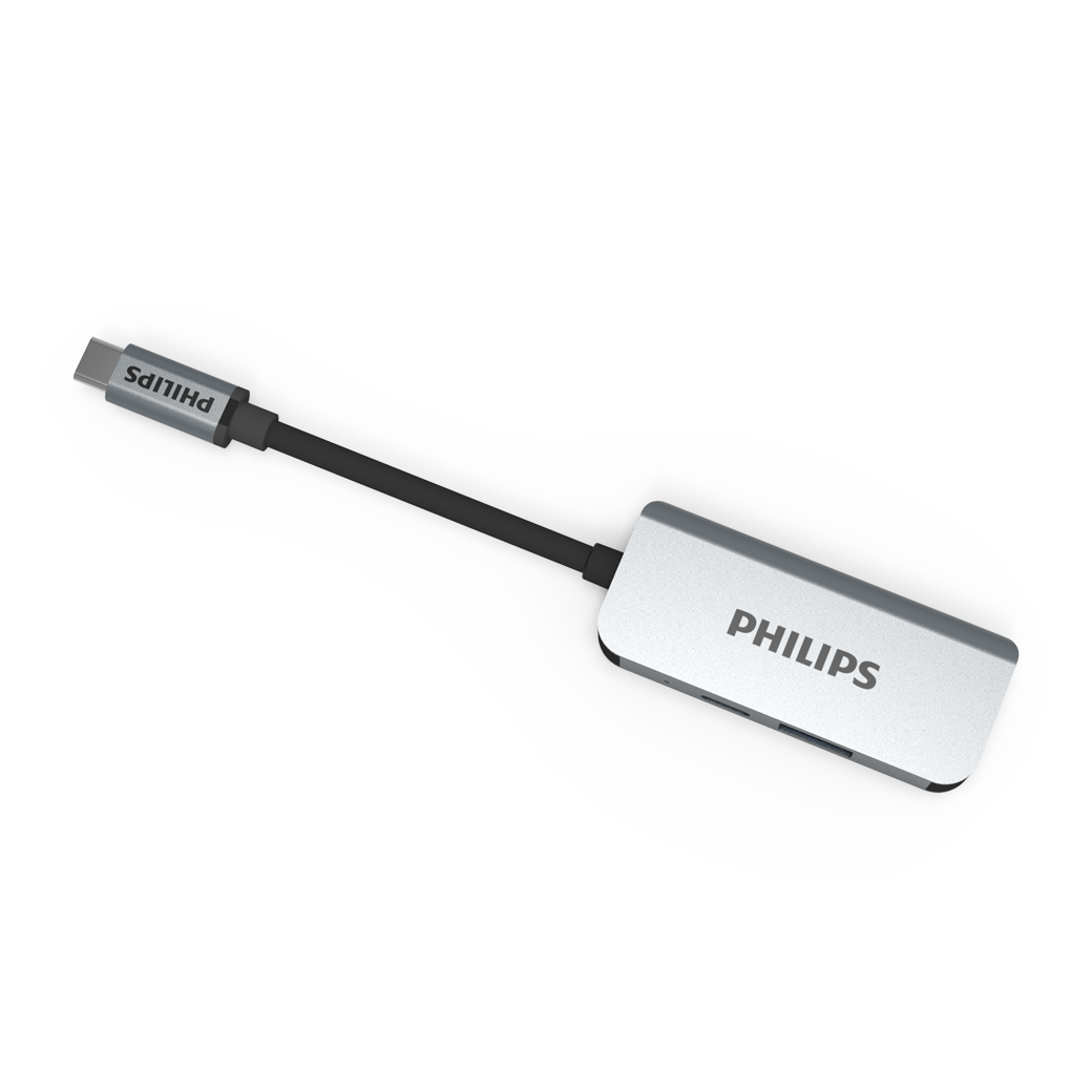 อุปกรณ์เชื่อมต่อ Philips รุ่น 3 in 1 Hub C to HDMI - สี Silver