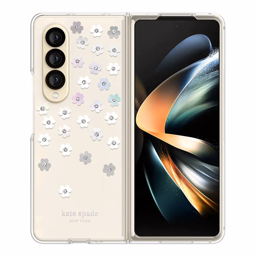 Kate Spade New York รุ่น Protective Hardshell Case - เคส Galaxy Z Fold 4 - ลาย Scattered Flowers