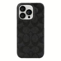Coach รุ่น Slim Wrap Case - เคส iPhone 14 Pro - ลาย Signature C Black