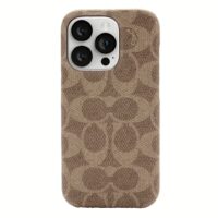 Coach รุ่น Slim Wrap Case - เคส iPhone 14 Pro - ลาย Signature C Tan