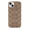 Coach รุ่น Slim Wrap Case - เคส iPhone 14 Plus - ลาย Signature C Tan