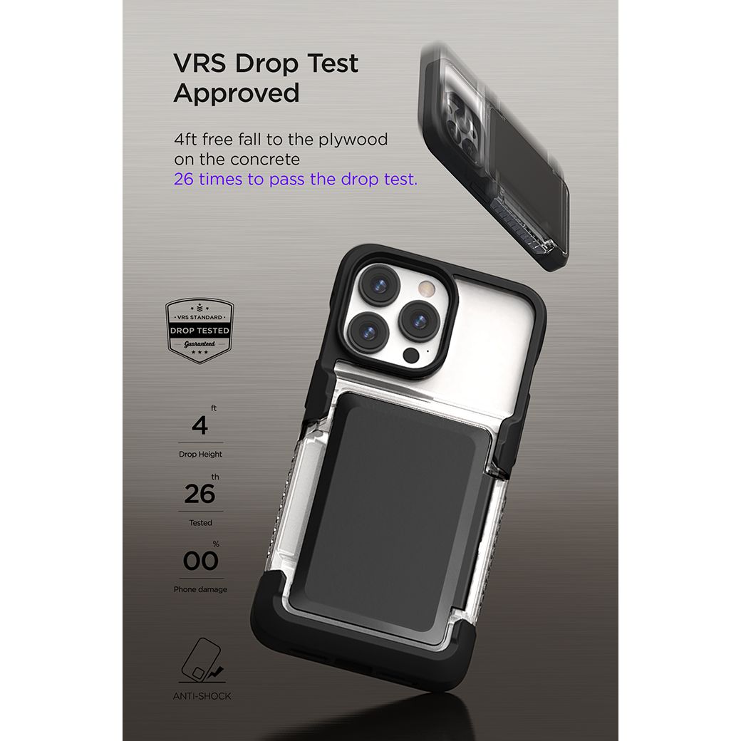 VRS รุ่น Neo Flip - เคส iPhone 14 Pro Max - สี Black