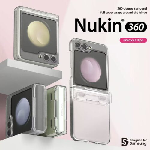 Araree รุ่น Nukin 360 - เคส Galaxy Z Flip 5 - สี Clear - Image 2