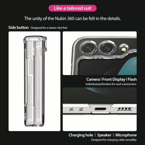Araree รุ่น Nukin 360 - เคส Galaxy Z Flip 5 - สี Clear - Image 12