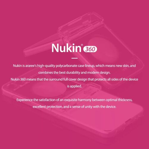 Araree รุ่น Nukin 360 - เคส Galaxy Z Flip 5 - สี Clear - Image 6