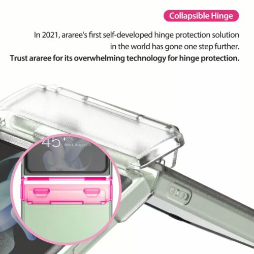 Araree รุ่น Nukin 360 - เคส Galaxy Z Flip 5 - สี Clear - Image 7