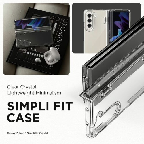 VRS รุ่น Simpli Fit - เคส Galaxy Z Fold 5 - สี Clear (แถมฟิล์มหน้าจอ) - Image 4