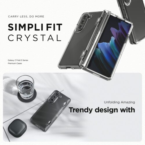 VRS รุ่น Simpli Fit - เคส Galaxy Z Fold 5 - สี Clear (แถมฟิล์มหน้าจอ) - Image 6