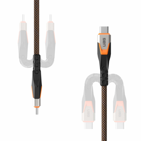 สายชาร์จ UAG รุ่น SRGE Ultra USB-C 3.2-to-USB-C 3.2 Cable ความยาว 0.75 เมตร - สี Black/Orange