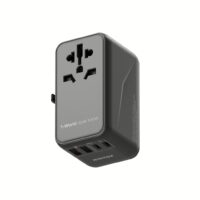 หัวแปลงปลั๊กไฟ Momax รุ่น 1-World I Dreamer PD 100W GaN 4 ports + AC Travel Adapter - สี Black