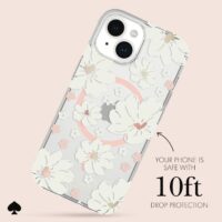 Kate Spade รุ่น Protective Case with MagSafe - เคส iPhone 15 - สี Classic Peony