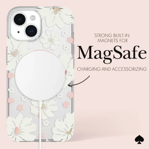 Kate Spade รุ่น Protective Case with MagSafe - เคส iPhone 15 - สี Classic Peony - Image 7