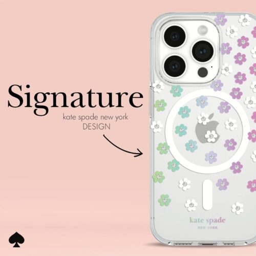 Kate Spade รุ่น Protective Case with MagSafe - เคส iPhone 15 Pro - สี Scattered Flowers - Image 6