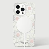 Kate Spade รุ่น Protective Case with MagSafe - เคส iPhone 15 Pro Max - สี Hollyhock Cream