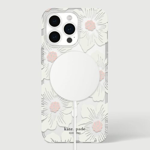 Kate Spade รุ่น Protective Case with MagSafe - เคส iPhone 15 Pro Max - สี Hollyhock Cream - Image 2