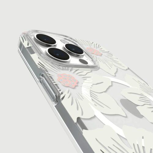 Kate Spade รุ่น Protective Case with MagSafe - เคส iPhone 15 Pro Max - สี Hollyhock Cream - Image 3