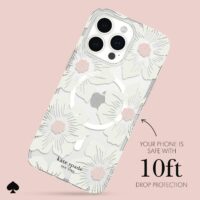 Kate Spade รุ่น Protective Case with MagSafe - เคส iPhone 15 Pro Max - สี Hollyhock Cream