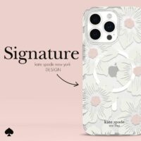 Kate Spade รุ่น Protective Case with MagSafe - เคส iPhone 15 Pro Max - สี Hollyhock Cream