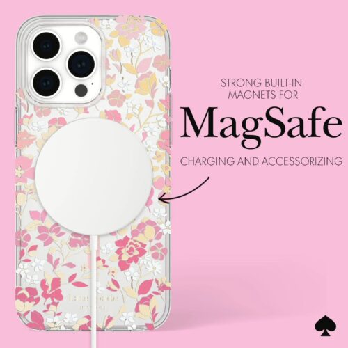 Kate Spade รุ่น Protective Case with MagSafe - เคส iPhone 15 Pro Max - สี Flowerbed Pink Ombre - Image 8