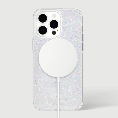Kate Spade รุ่น Protective Case with MagSafe - เคส iPhone 15 Pro Max - สี Chunky Glitter Iridescent - Image 2