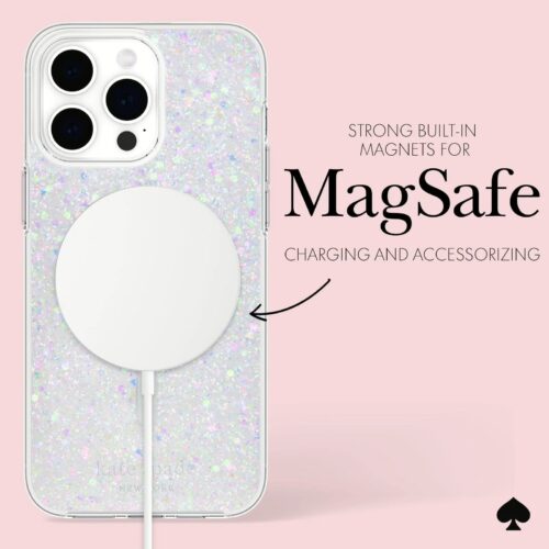 Kate Spade รุ่น Protective Case with MagSafe - เคส iPhone 15 Pro Max - สี Chunky Glitter Iridescent - Image 5