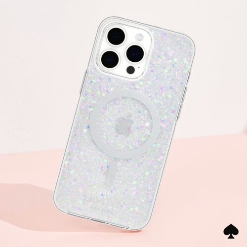 Kate Spade รุ่น Protective Case with MagSafe - เคส iPhone 15 Pro Max - สี Chunky Glitter Iridescent - Image 7