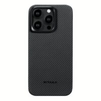 Pitaka รุ่น MagEZ Case 4 (600D) - เคส iPhone 15 Pro Max - สี Black/Grey Twill