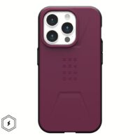 UAG รุ่น Civilian MagSafe - เคส iPhone 15 Pro - สี Bordeaux
