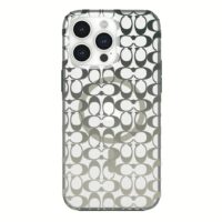 Coach รุ่น Protective with MagSafe - เคส iPhone 15 Pro Max - ลาย Signature C Ombre Deep Forest