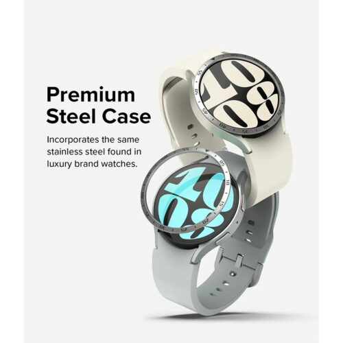 Ringke รุ่น Bezel Styling - ขอบหน้าปัด Galaxy Watch 6 (44mm) - Stainless Steel - สีเงิน - Image 3