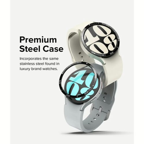 Ringke รุ่น Bezel Styling - ขอบหน้าปัด Galaxy Watch 6 (44mm) - Stainless Steel - สีดำ - Image 3