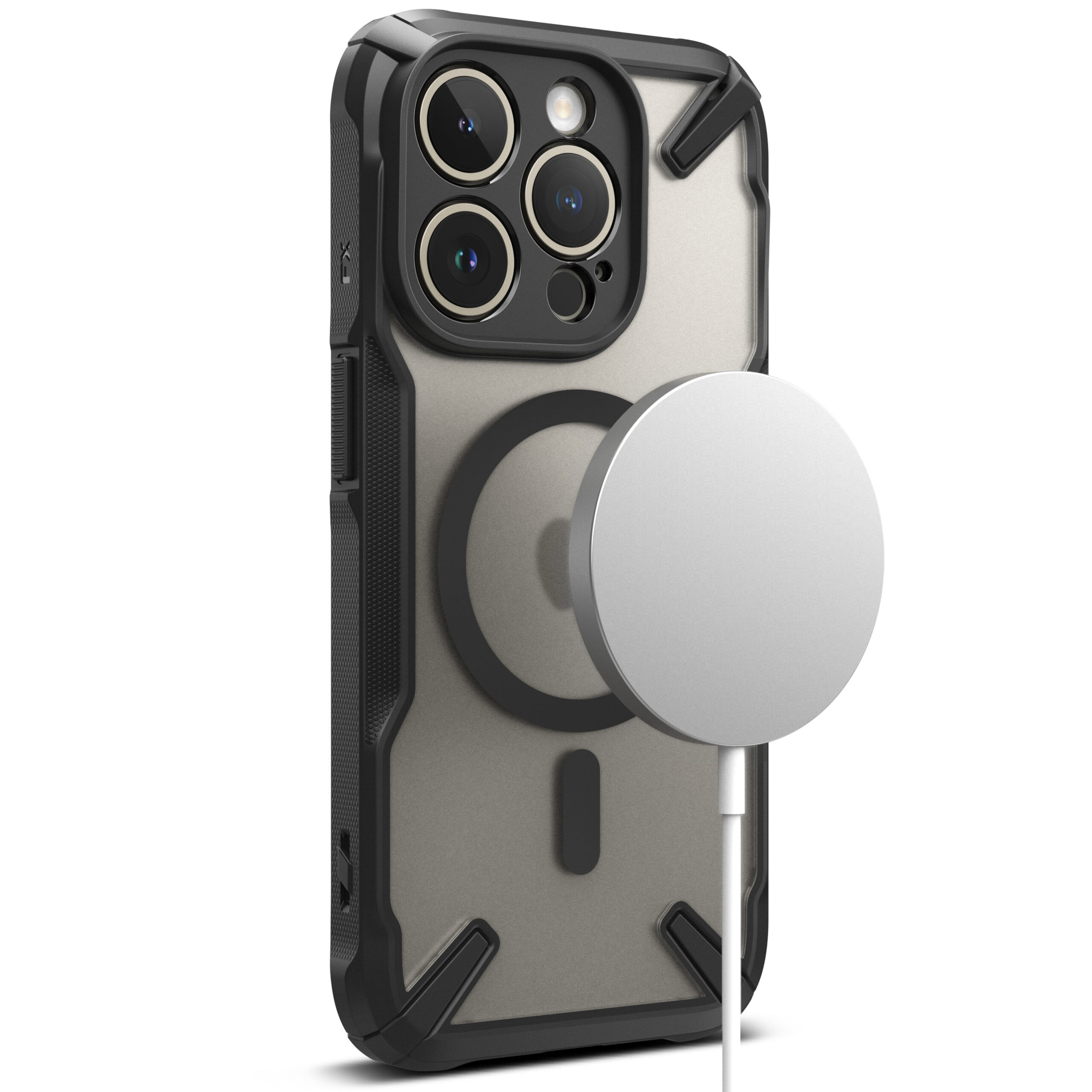 Ringke รุ่น Fusion X Magnetic - เคส iPhone 15 Pro Max - สี Matte Black