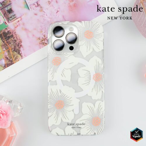 Kate Spade รุ่น Protective Case with MagSafe - เคส iPhone 15 Pro Max - สี Hollyhock Cream - Image 11