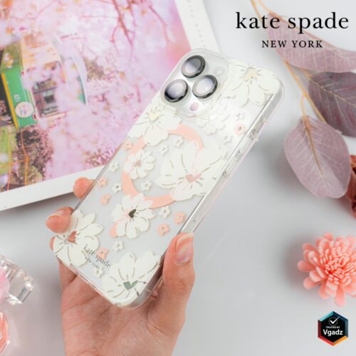 Kate Spade รุ่น Protective Case with MagSafe - เคส iPhone 15 - สี Classic Peony - Image 11