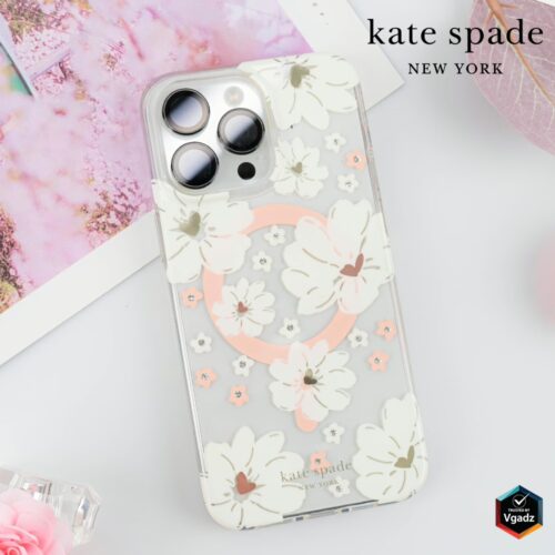 Kate Spade รุ่น Protective Case with MagSafe - เคส iPhone 15 - สี Classic Peony - Image 9
