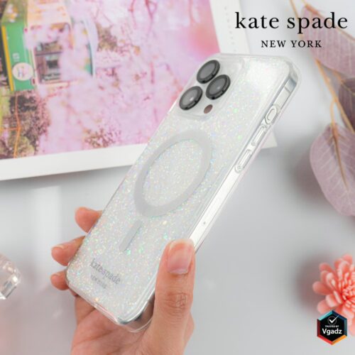 Kate Spade รุ่น Protective Case with MagSafe - เคส iPhone 15 Pro Max - สี Chunky Glitter Iridescent - Image 11