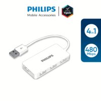 อุปกรณ์เชื่อมต่อ  Philips รุ่น 4 in 1 Port USB - สีขาว