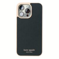 Kate Spade New York รุ่น Wrap - เคส iPhone 15 Pro Max - สี Black/Pale Vellum Bumper