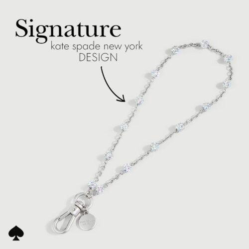 Kate Spade New York รุ่น Phone Charm - สายคล้องข้อมือ – ลาย Dazzle Chain Silver - Image 2