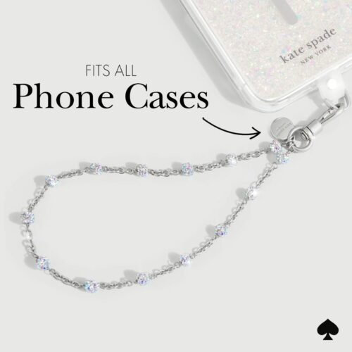Kate Spade New York รุ่น Phone Charm - สายคล้องข้อมือ – ลาย Dazzle Chain Silver - Image 3