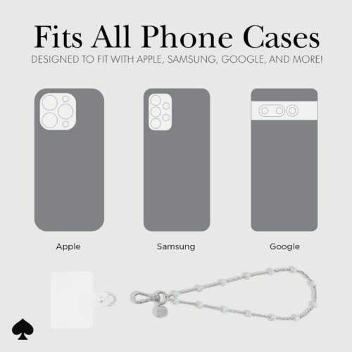 Kate Spade New York รุ่น Phone Charm - สายคล้องข้อมือ – ลาย Dazzle Chain Silver - Image 7