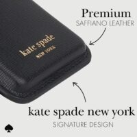 Kate Spade New York รุ่น Magnetic Card Holder - ที่เก็บบัตรติดหลังมือถือ - ลาย Black