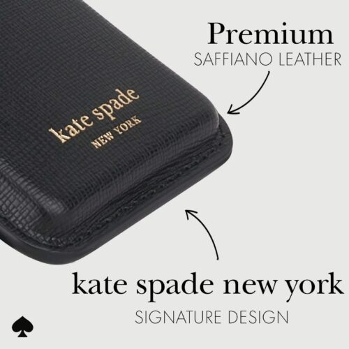 Kate Spade New York รุ่น Magnetic Card Holder - ที่เก็บบัตรติดหลังมือถือ - ลาย Black - Image 8