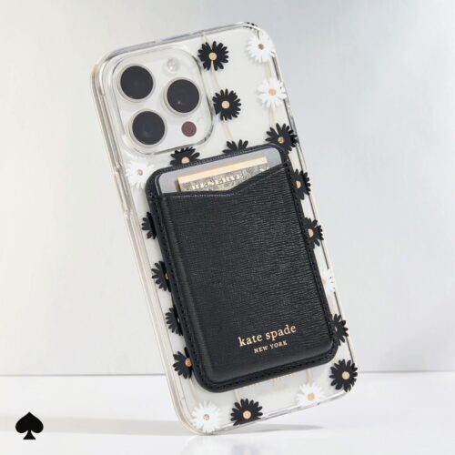 Kate Spade New York รุ่น Magnetic Card Holder - ที่เก็บบัตรติดหลังมือถือ - ลาย Black - Image 5
